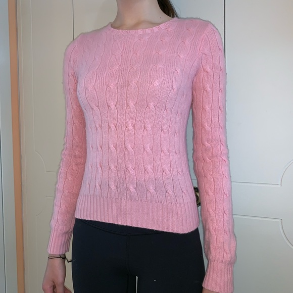 ralph lauren pink cashmere sweater